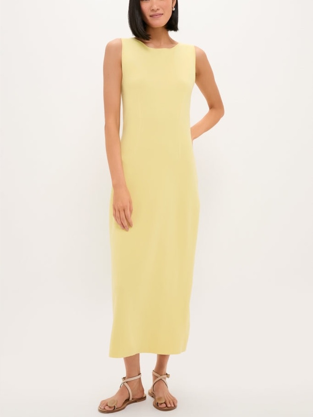 Tuckernuck Lemongrass Butter Yellow Kingston Knit Midi Maxi Dress Medium